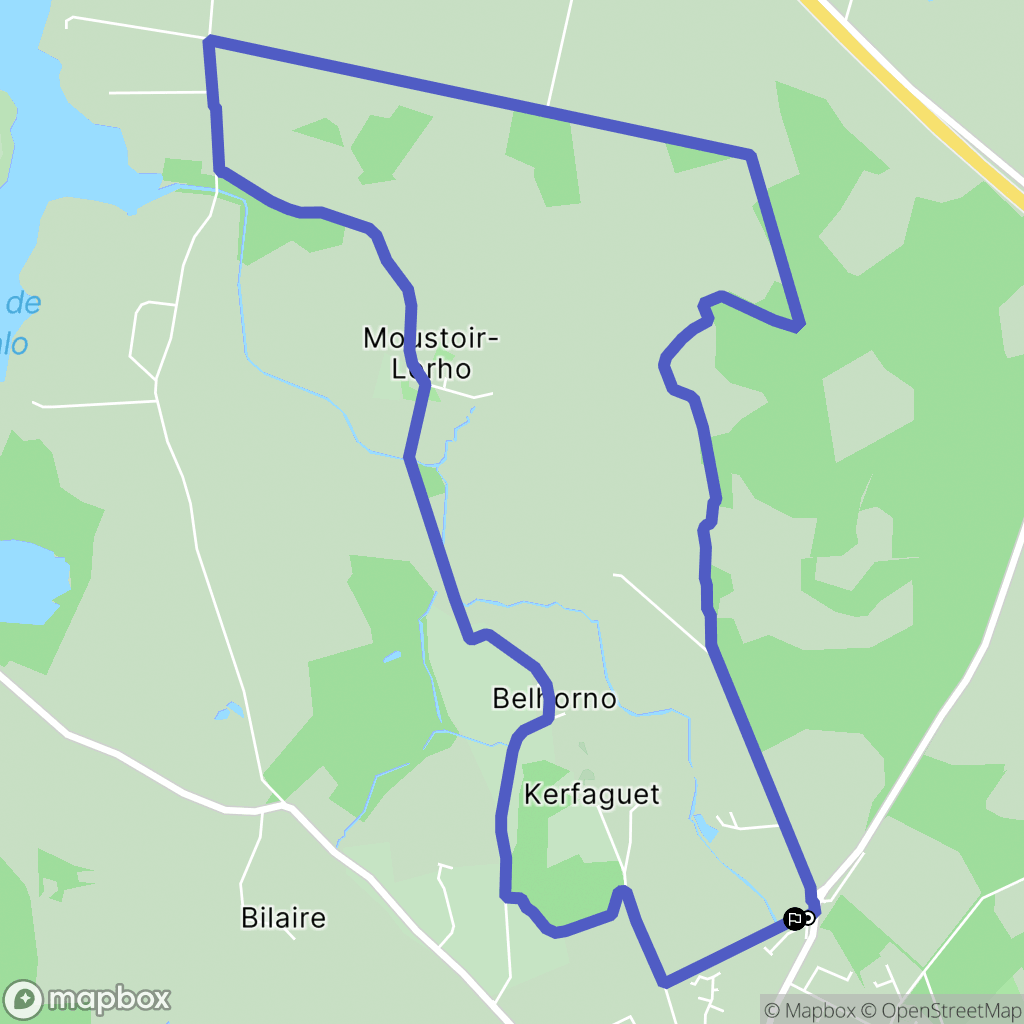 Surzur : carte du parcours de randonnée - France