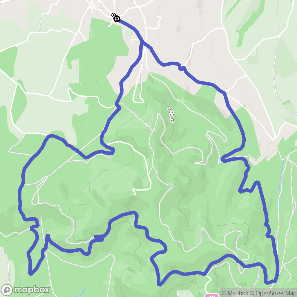 Vénéjan : carte du parcours de randonnée - France