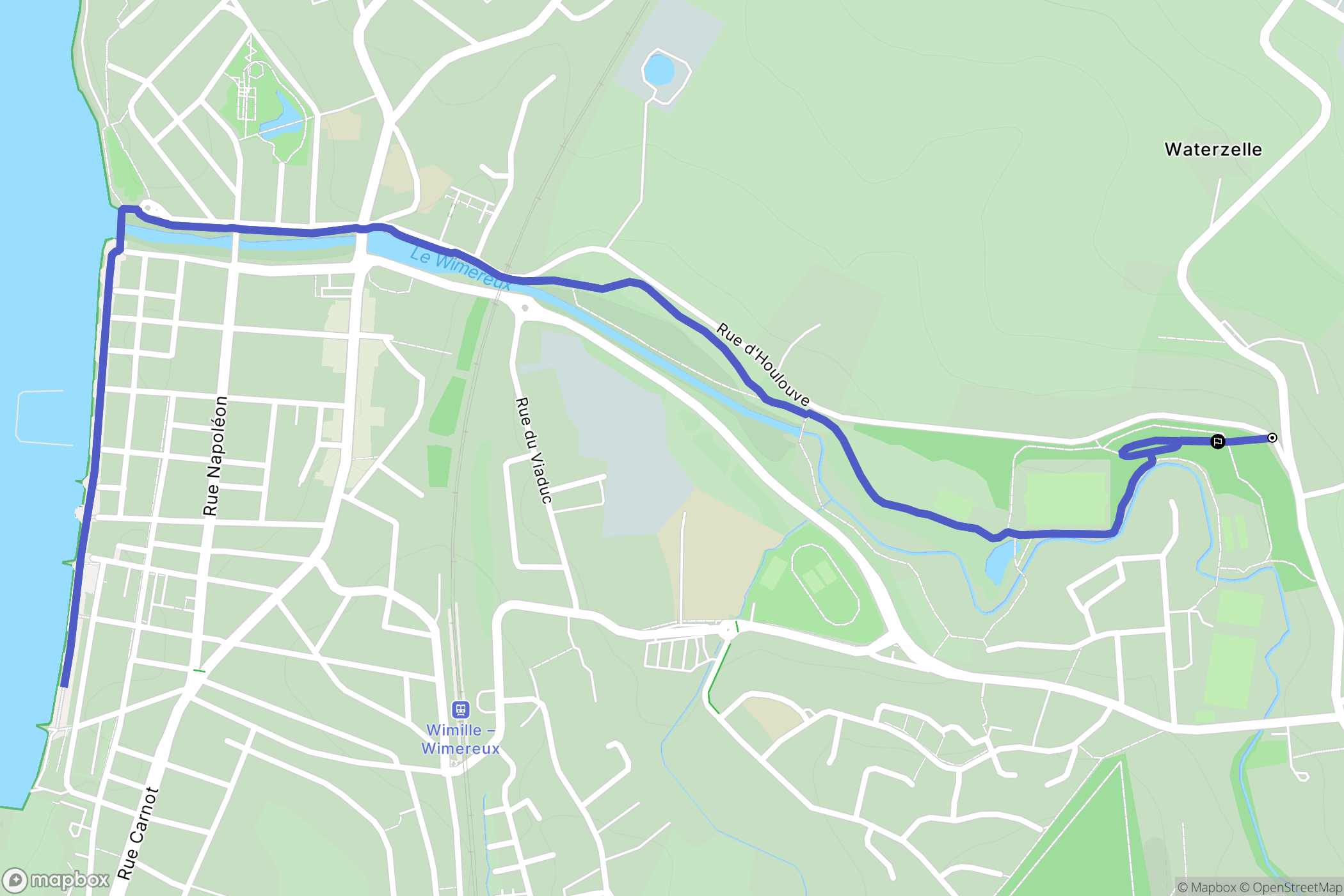 Wimille : carte du parcours de randonnée - France