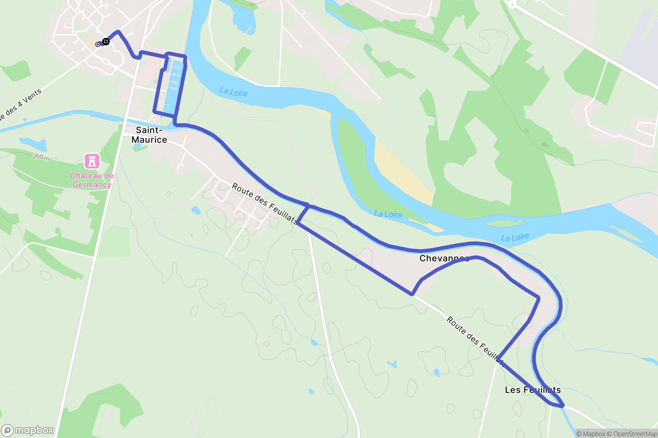 Decize : carte du parcours de randonnée - France