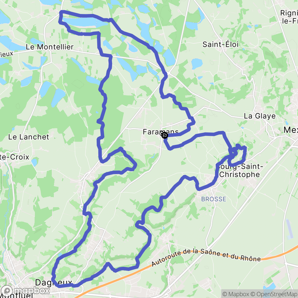 Faramans : carte du parcours de randonnée - France