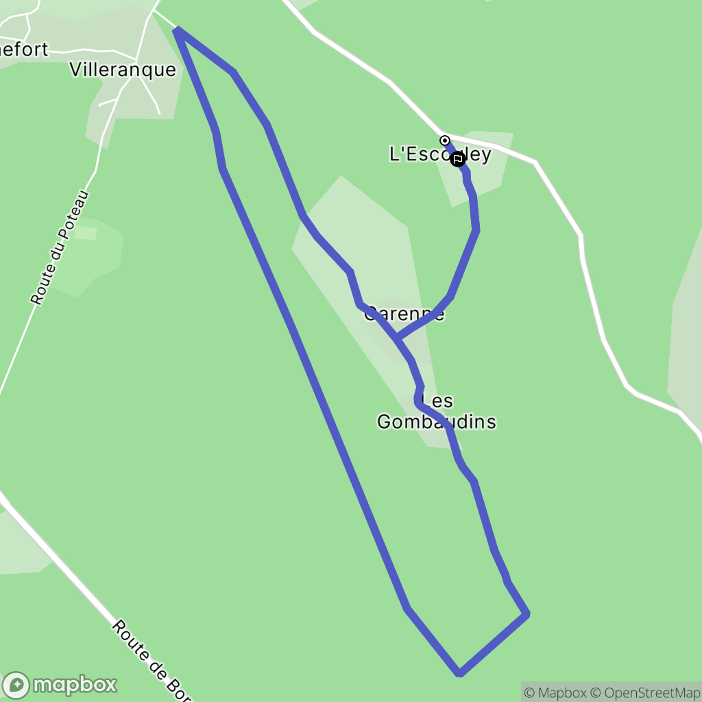 Avensan : carte du parcours de randonnée - France