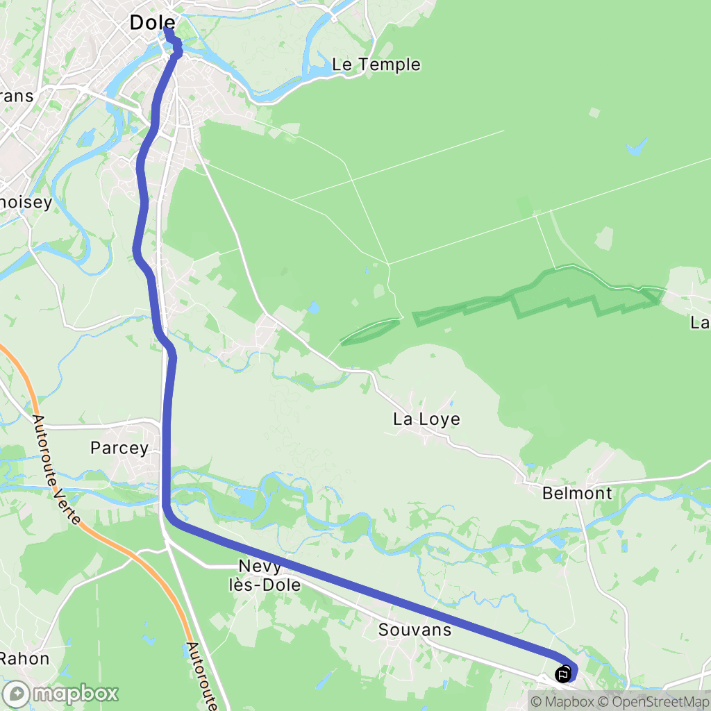 Bans : carte du parcours de randonnée - France