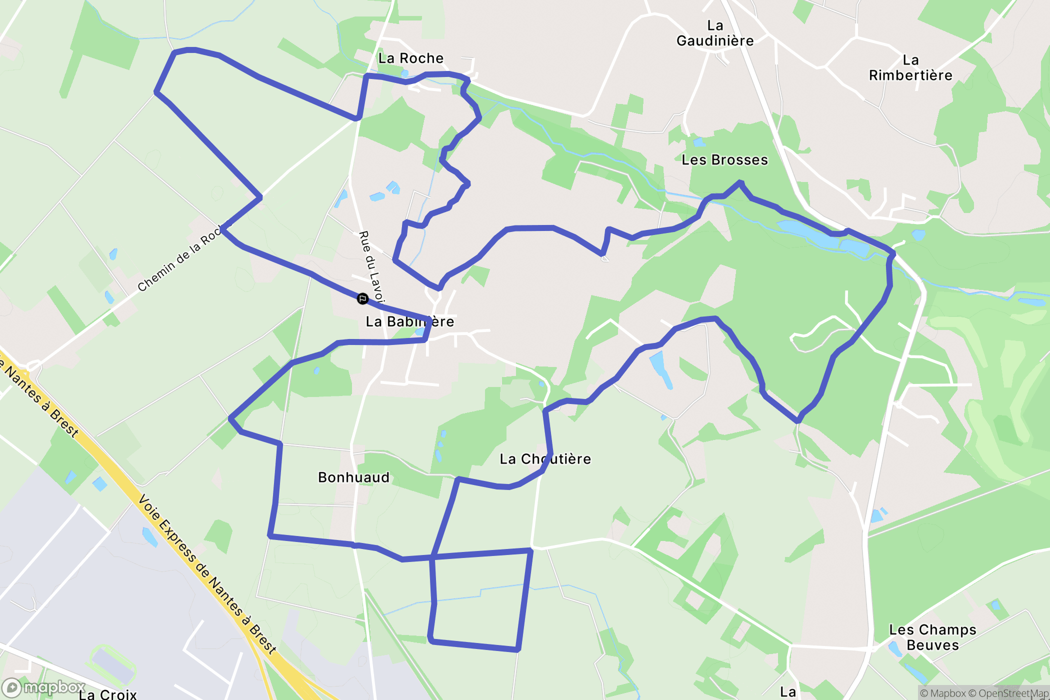 Vigneux-de-Bretagne : carte du parcours de randonnée - France