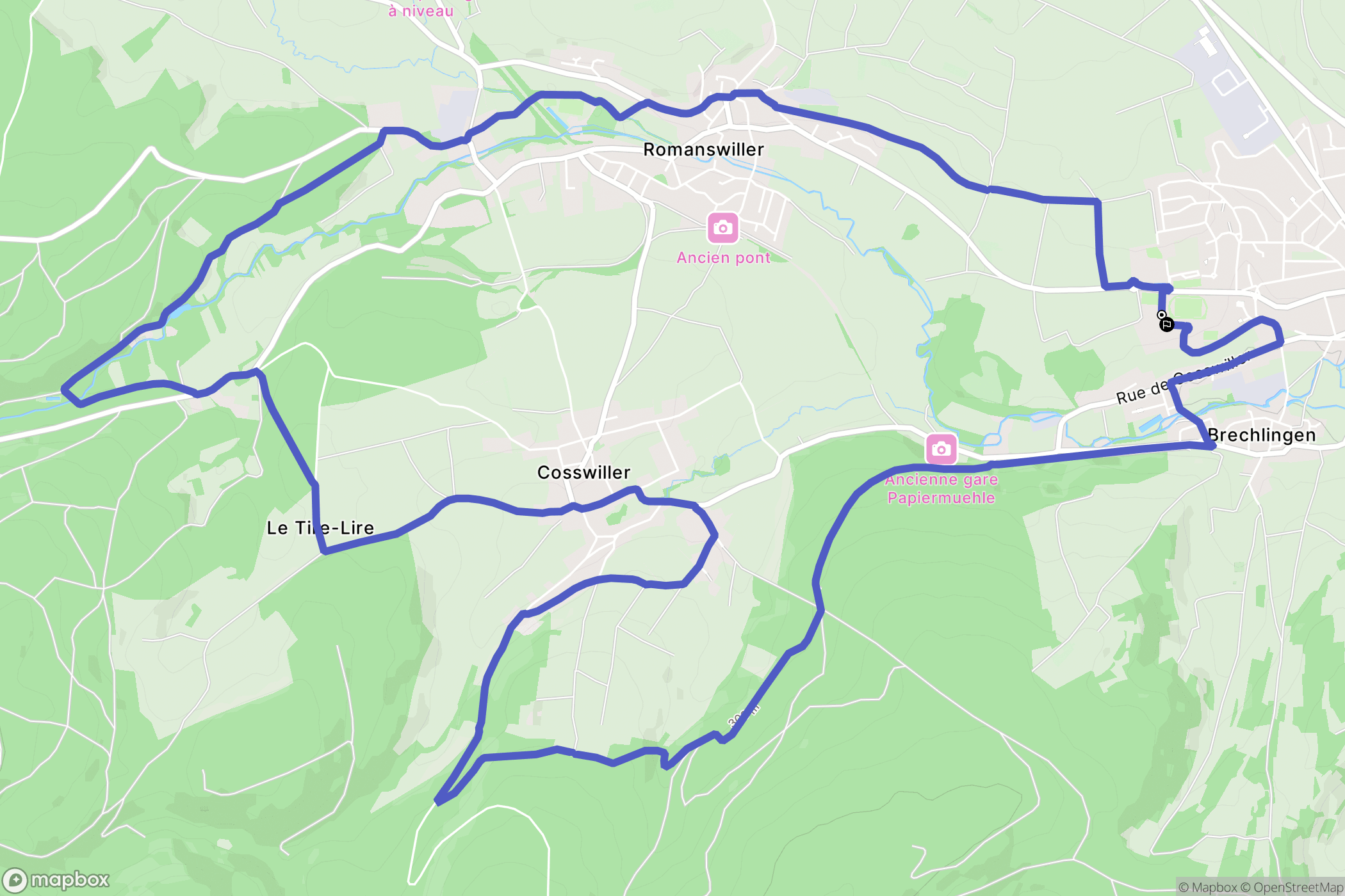 Wasselonne : carte du parcours de randonnée - France