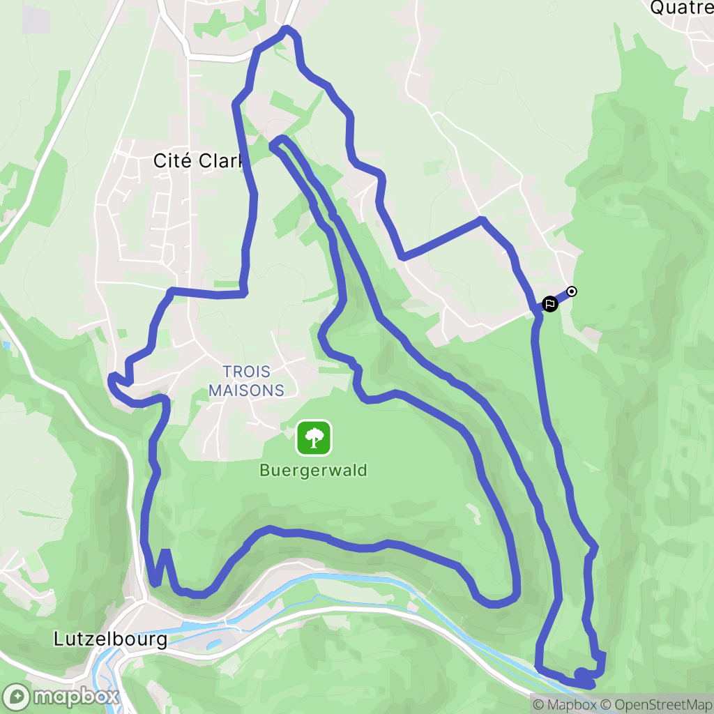 Danne-et-Quatre-Vents : carte du parcours de randonnée - France