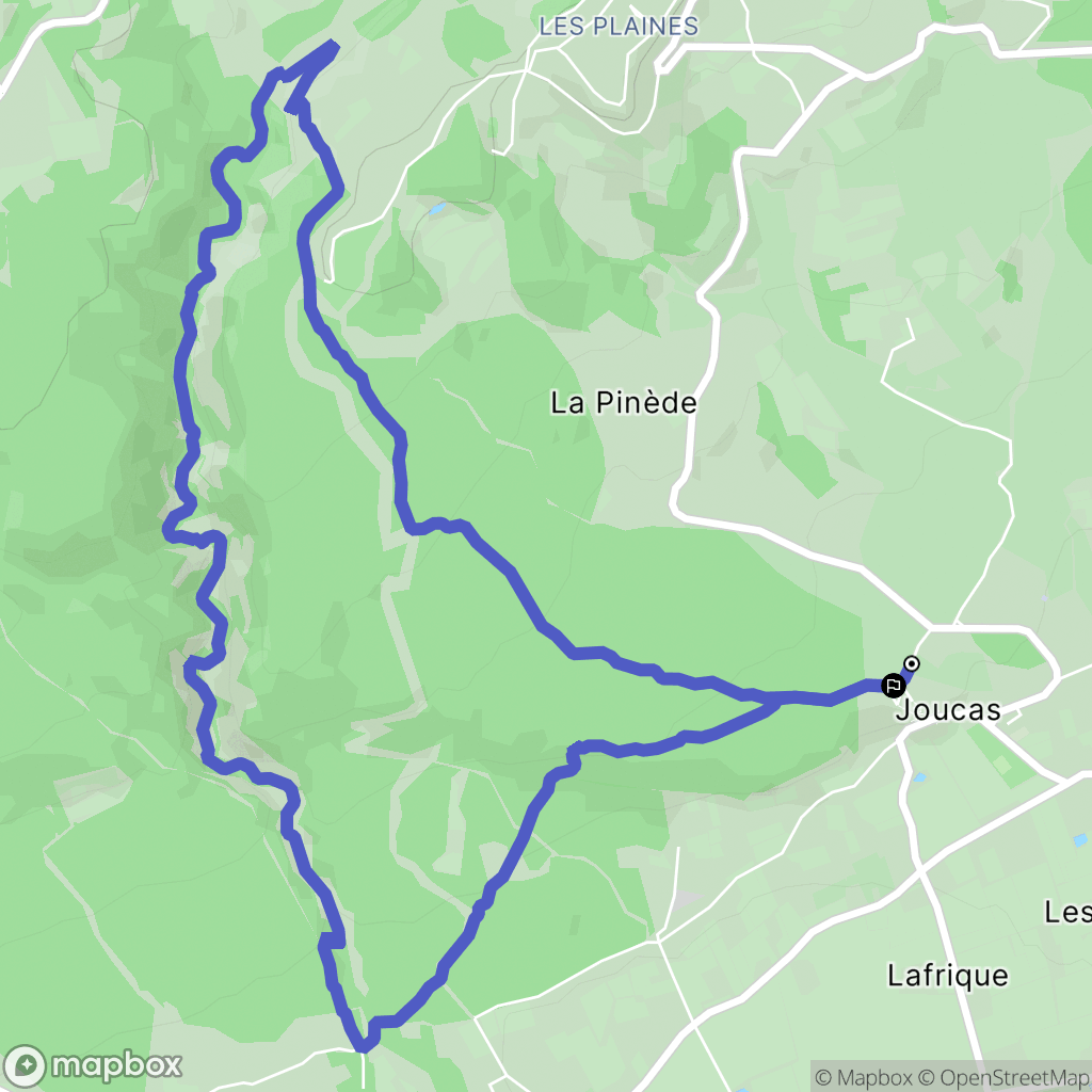 Joucas : carte du parcours de randonnée - France