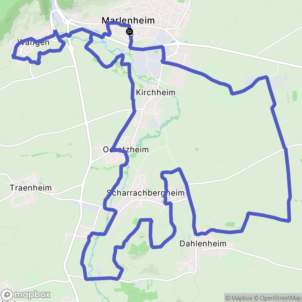 Marlenheim : carte du parcours de randonnée - France