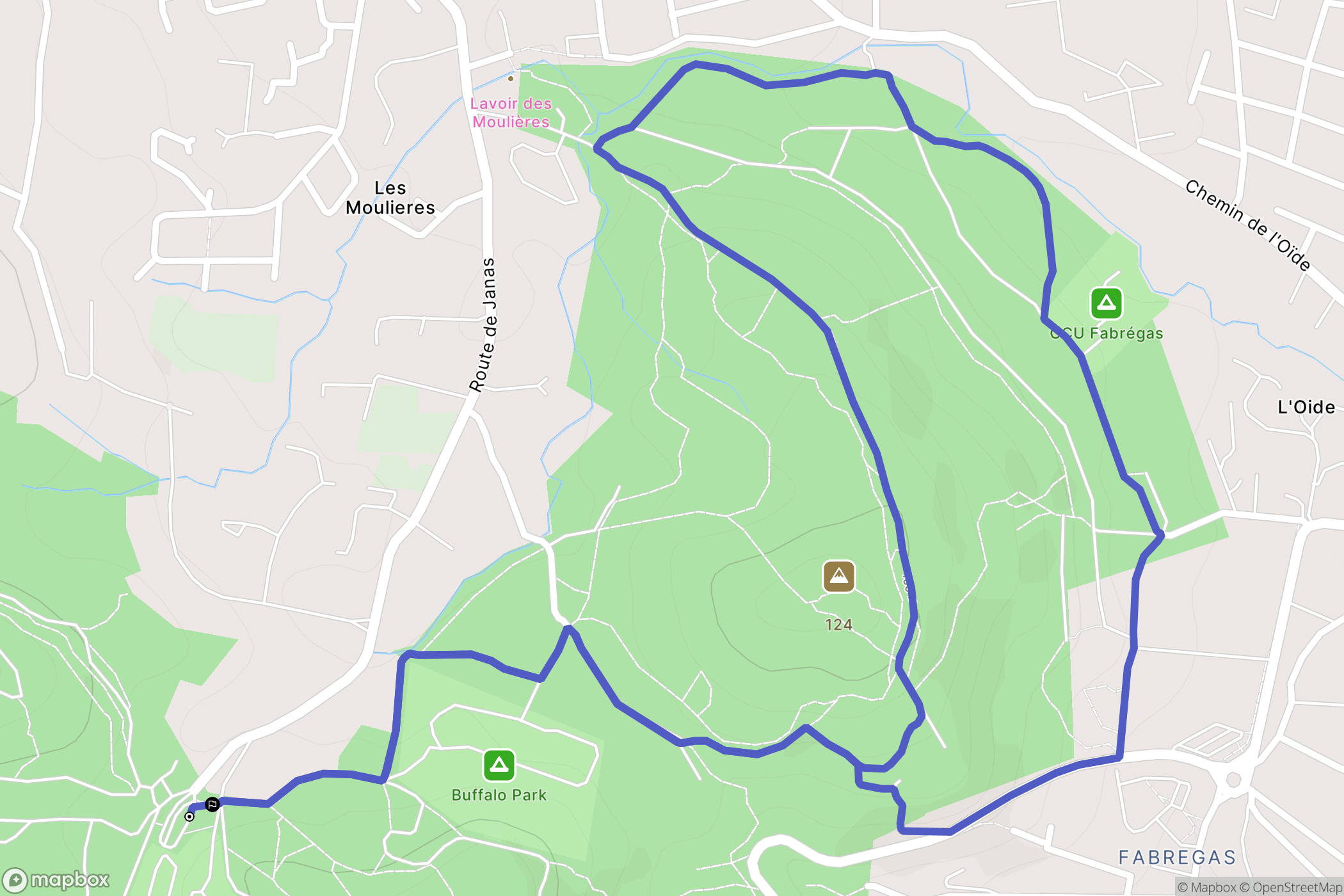 La Seyne-sur-Mer : carte du parcours de randonnée - France