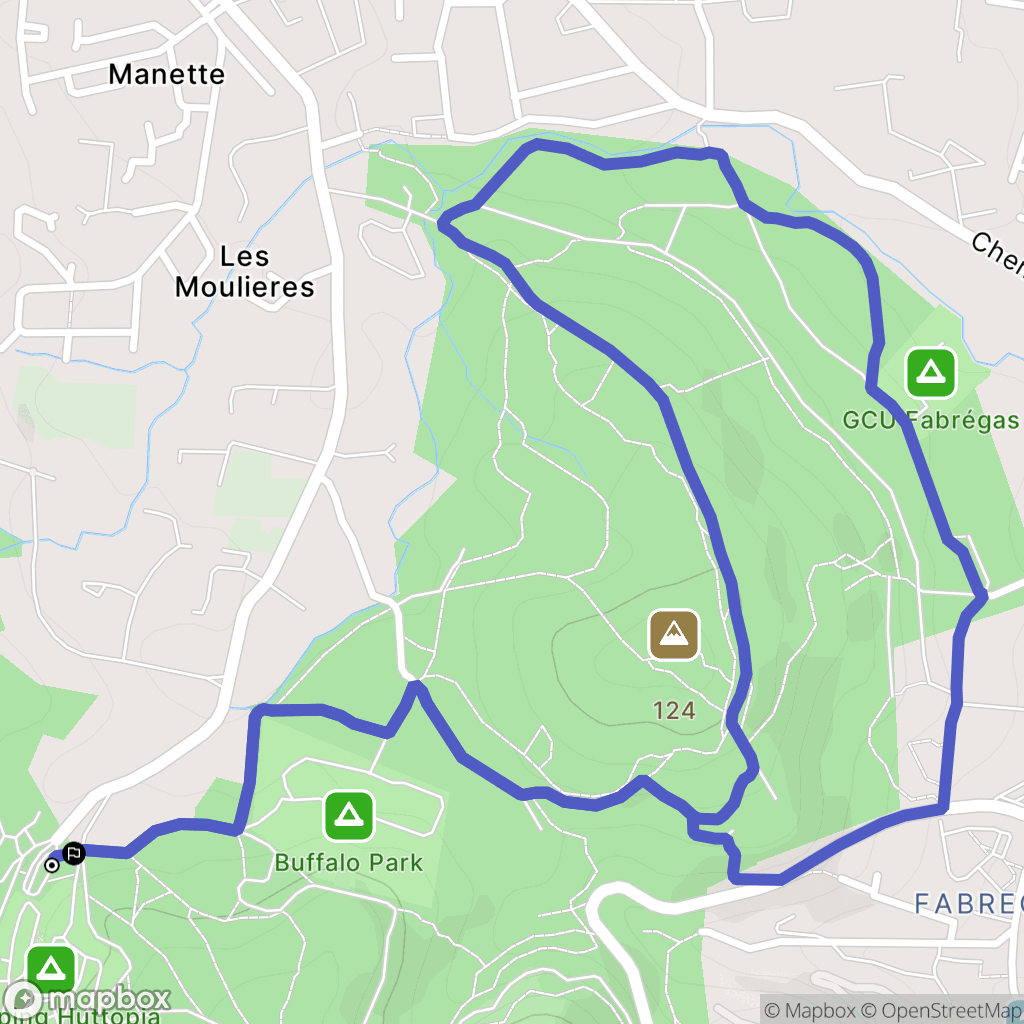 La Seyne-sur-Mer : carte du parcours de randonnée - France