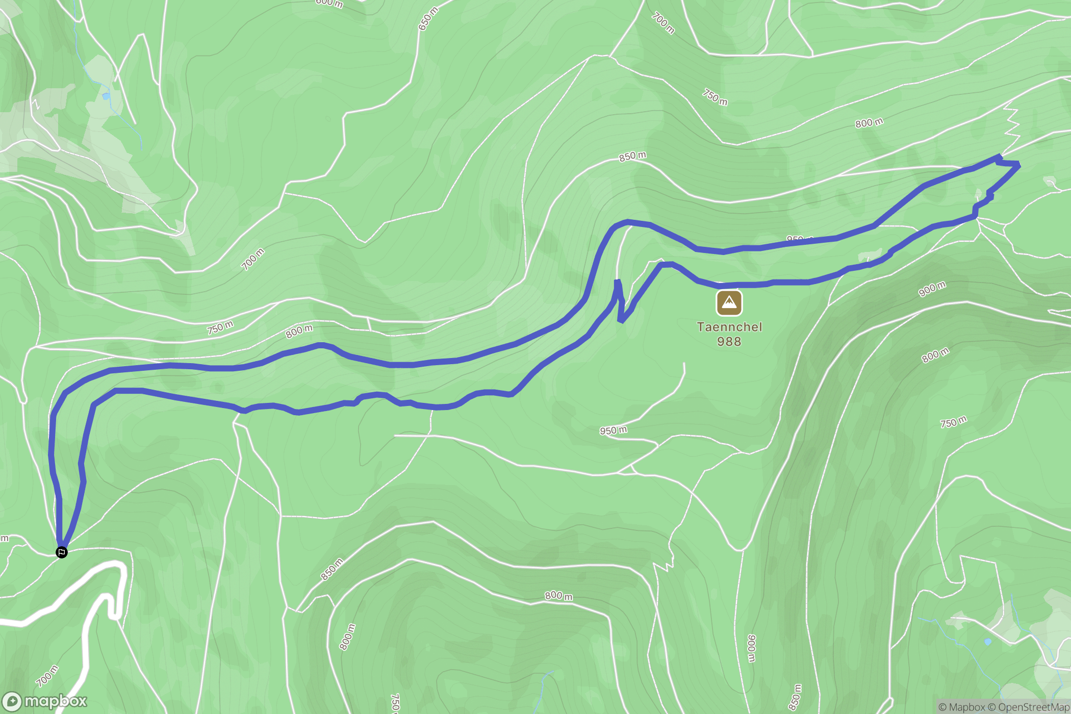 Sainte-Croix-aux-Mines : carte du parcours de randonnée - France