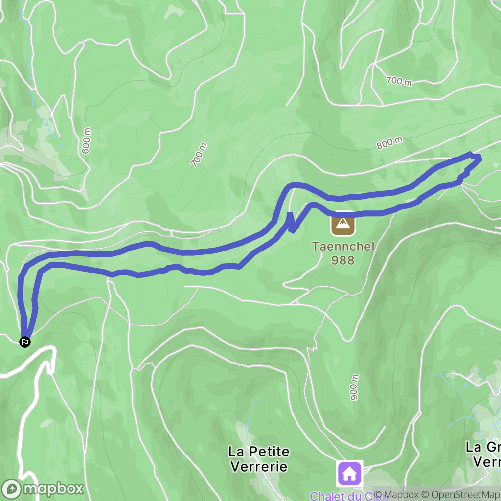 Sainte-Croix-aux-Mines : carte du parcours de randonnée - France