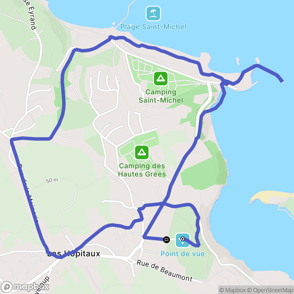 Erquy : carte du parcours de randonnée - France