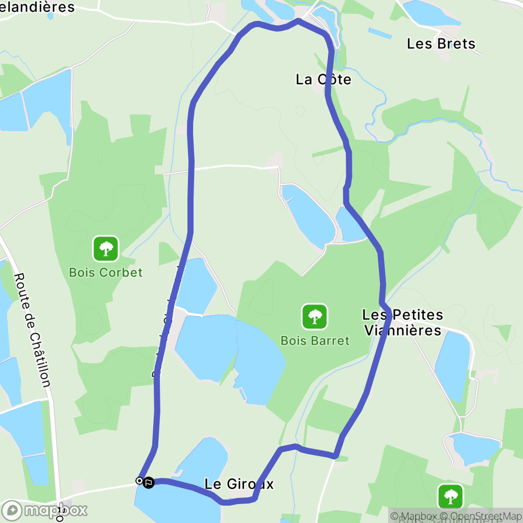 Sandrans : carte du parcours de randonnée - France