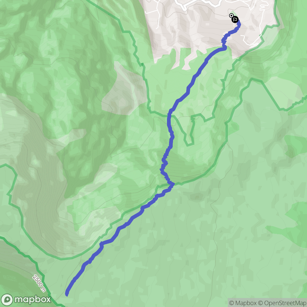 Salazie : carte du parcours de randonnée - France