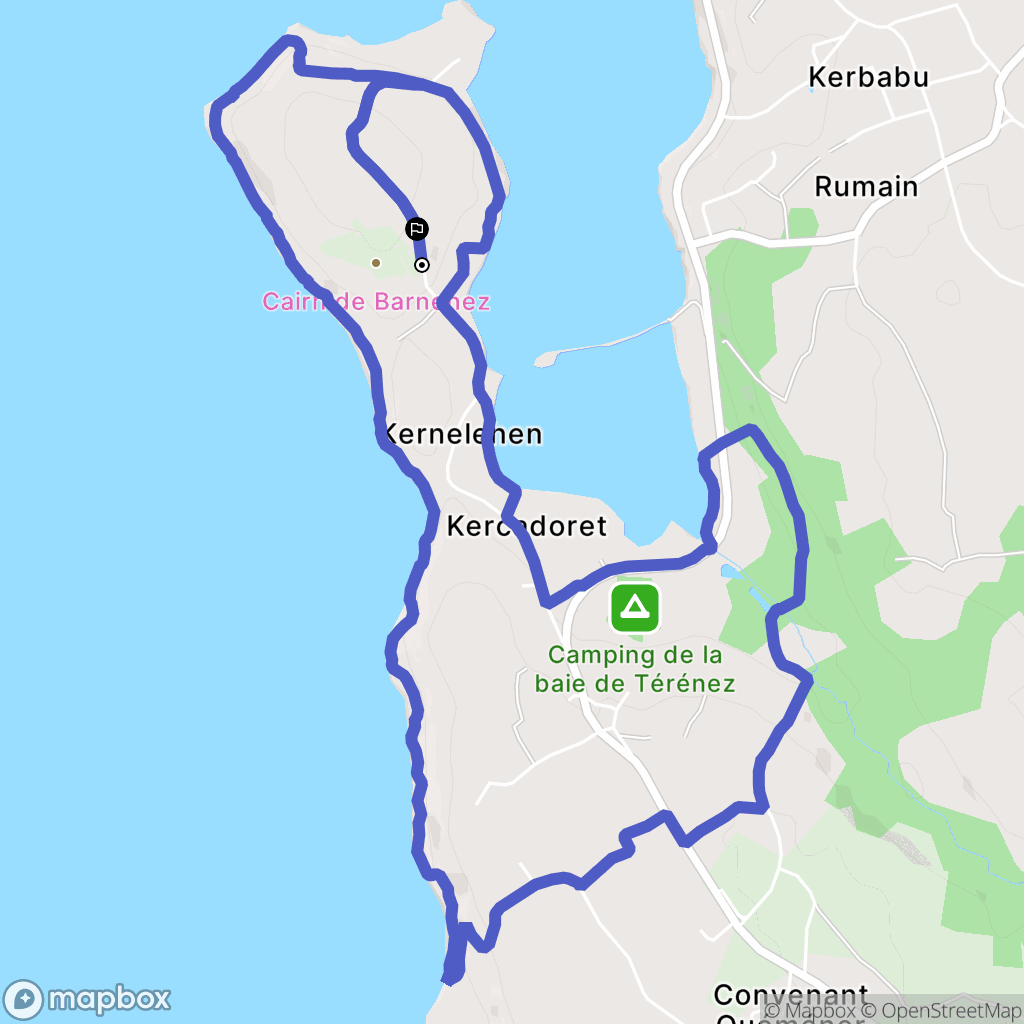 Plouezoc'h : carte du parcours de randonnée - France
