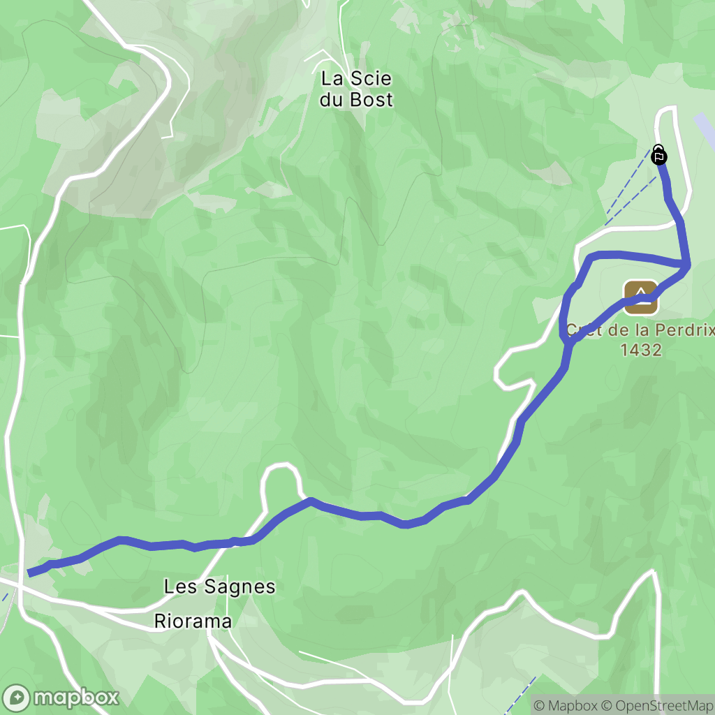 La Valla-en-Gier : carte du parcours de randonnée - France