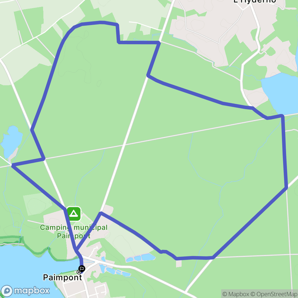 Paimpont : carte du parcours de randonnée - France