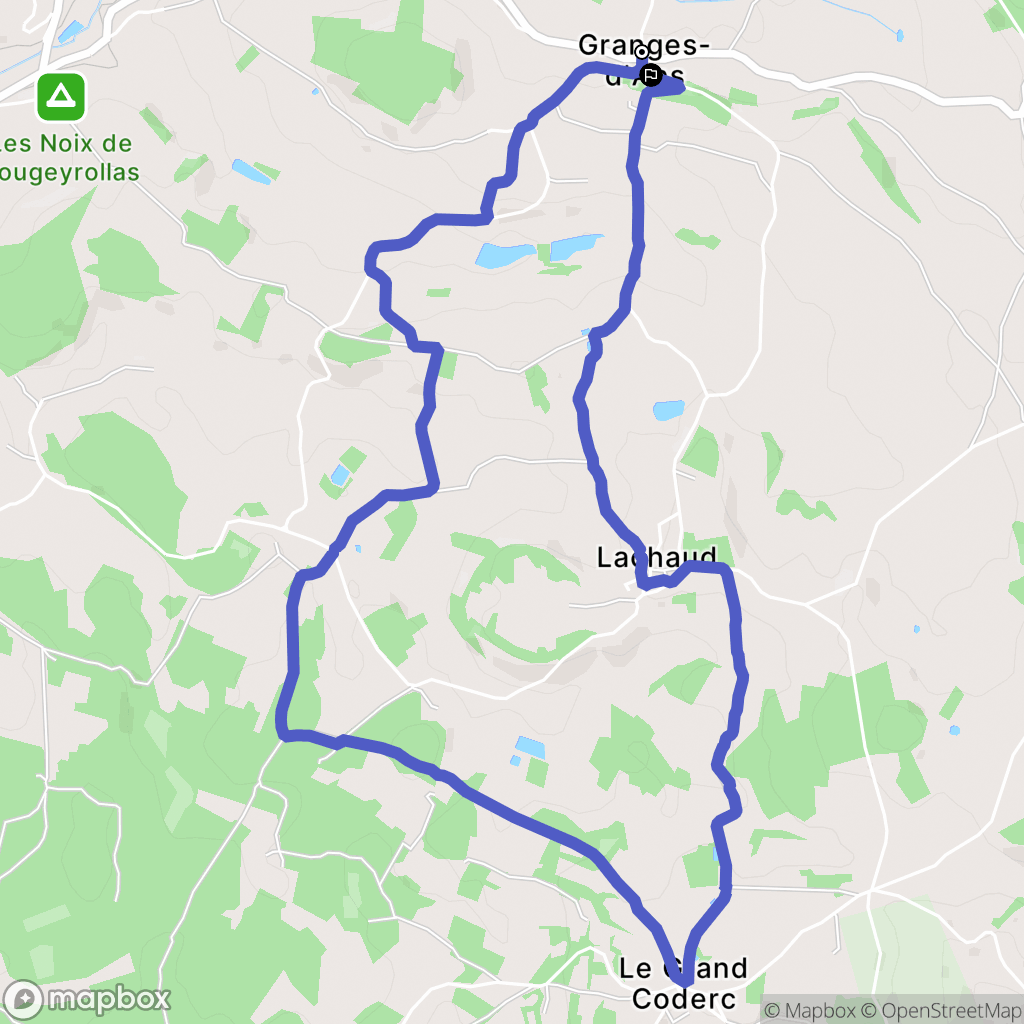 Granges-d'Ans : carte du parcours de randonnée - France