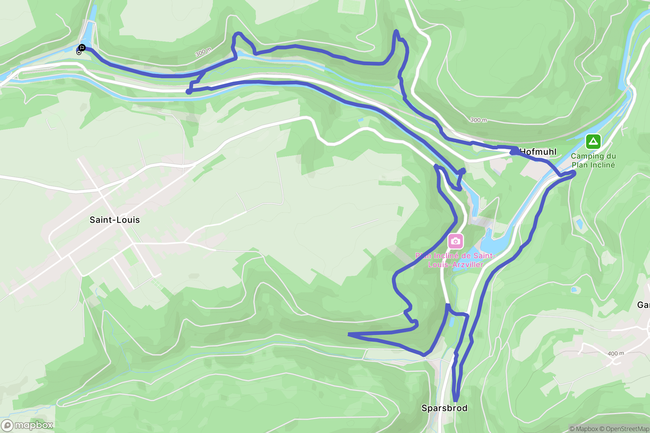 Arzviller : carte du parcours de randonnée - France