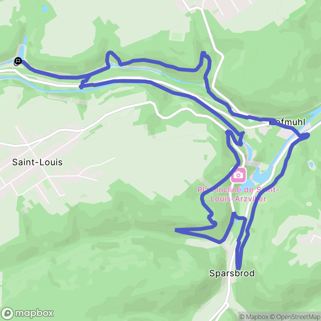 Arzviller : carte du parcours de randonnée - France