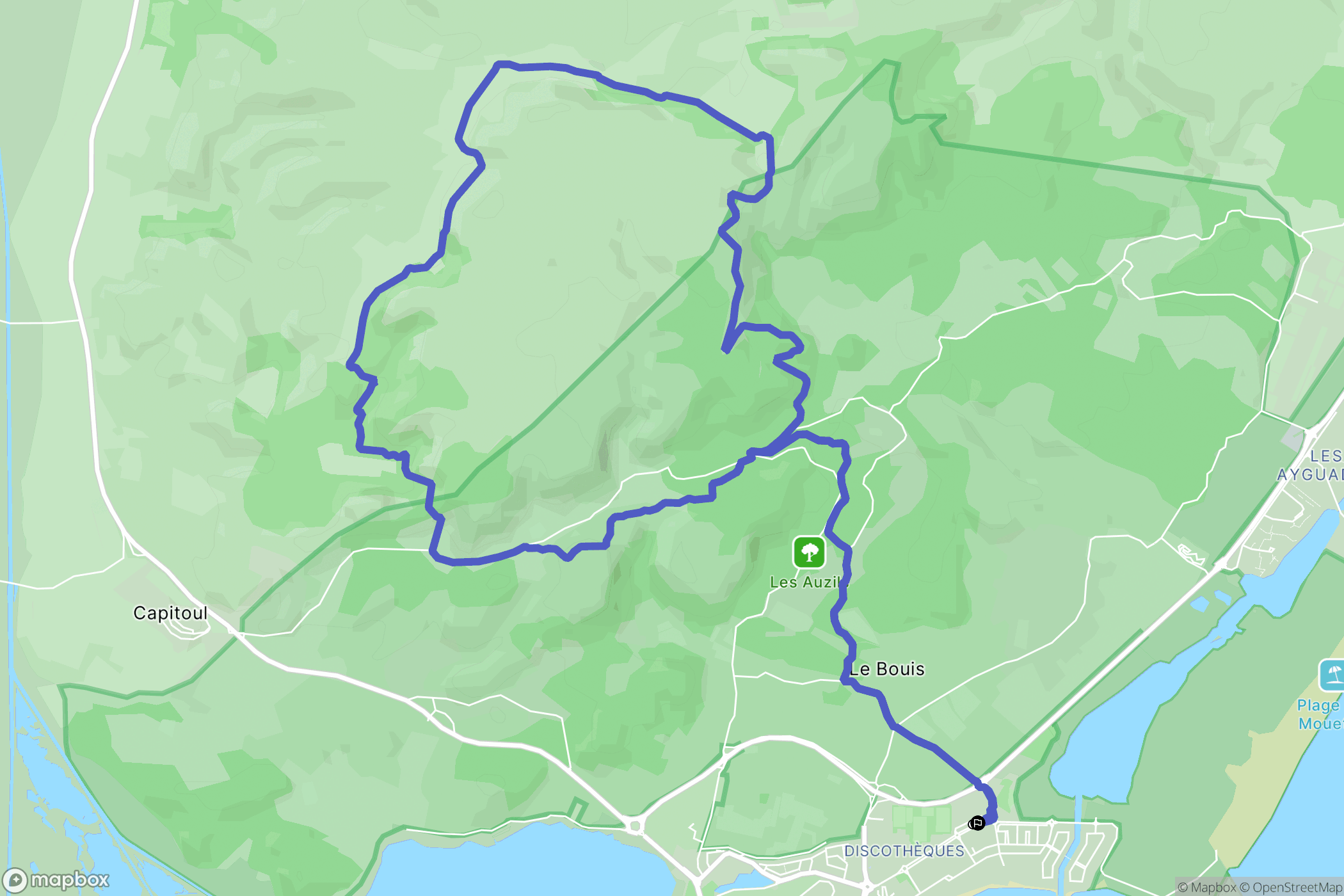 Gruissan : carte du parcours de randonnée - France