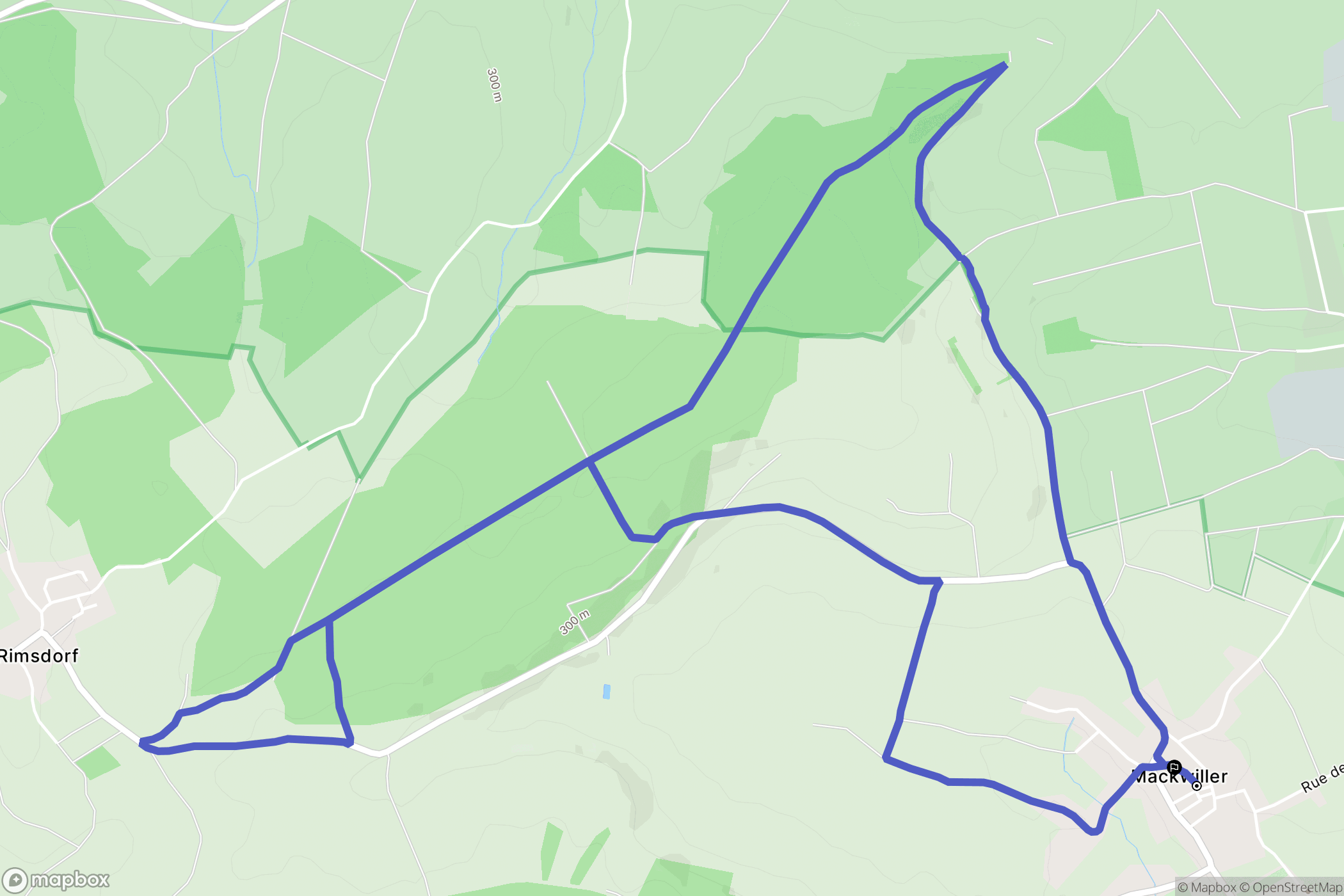 Mackwiller : carte du parcours de randonnée - France