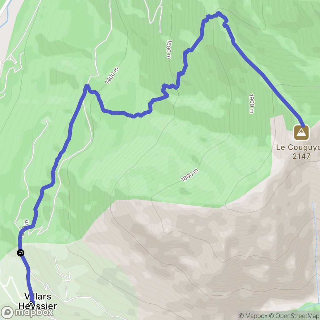 Beauvezer : carte du parcours de randonnée - France