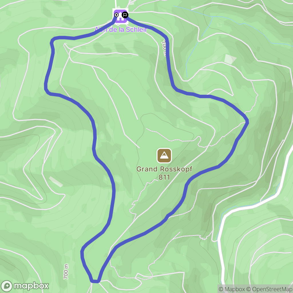 Dabo : carte du parcours de randonnée - France