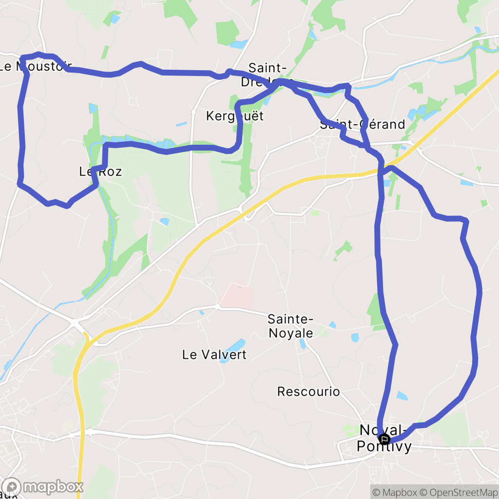 Noyal-Pontivy : carte du parcours de randonnée - France