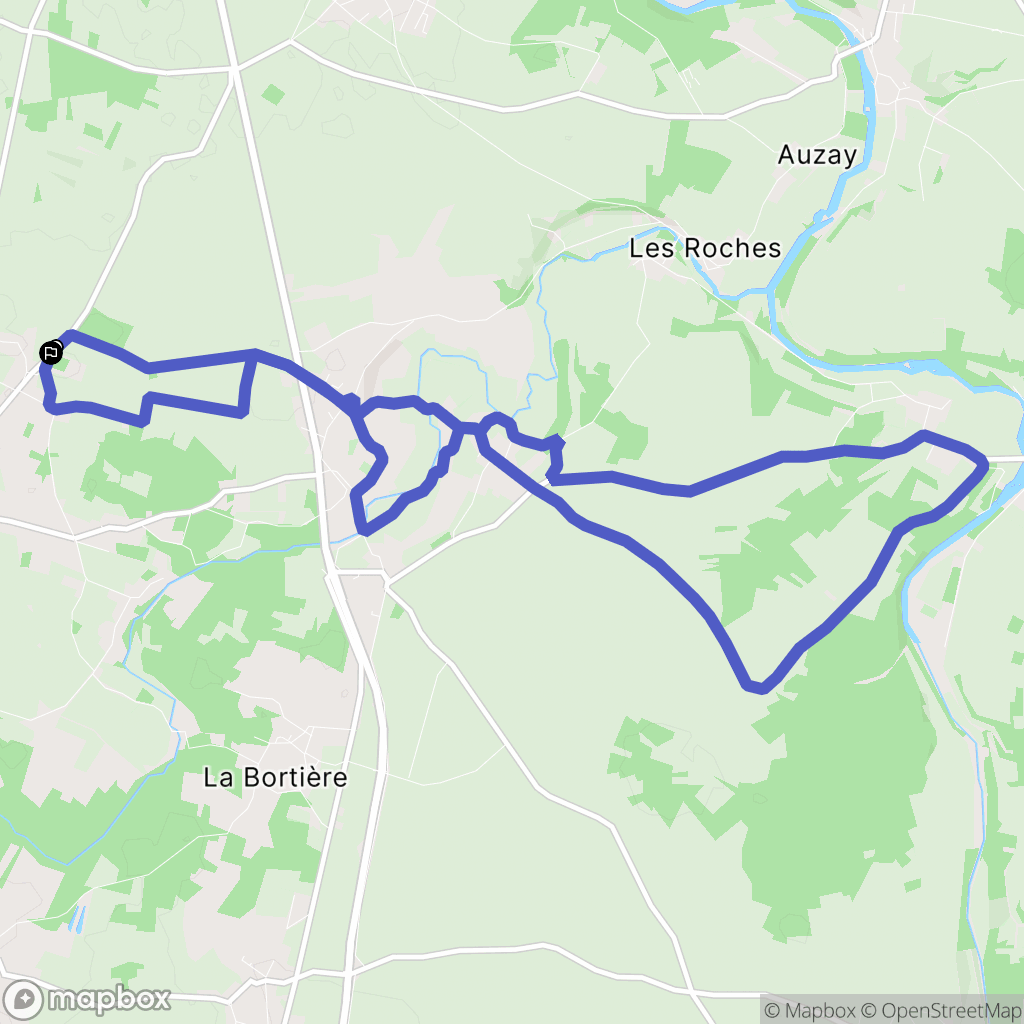 Luzay : carte du parcours de randonnée - France