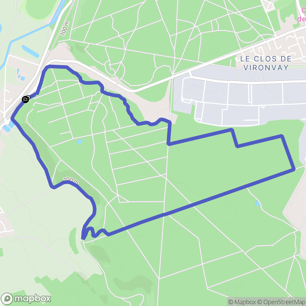Arnières-sur-Iton : carte du parcours de randonnée - France