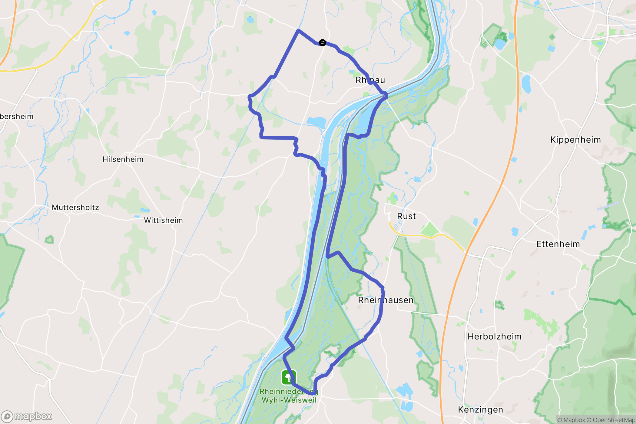 Boofzheim : carte du parcours de randonnée - France