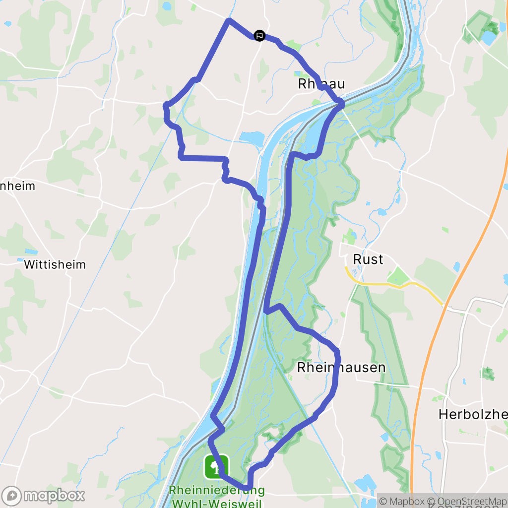 Boofzheim : carte du parcours de randonnée - France