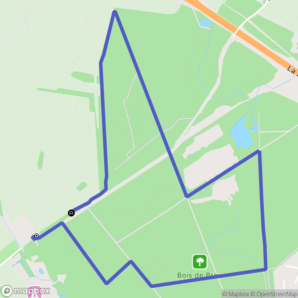 Brou-sur-Chantereine : carte du parcours de randonnée - France