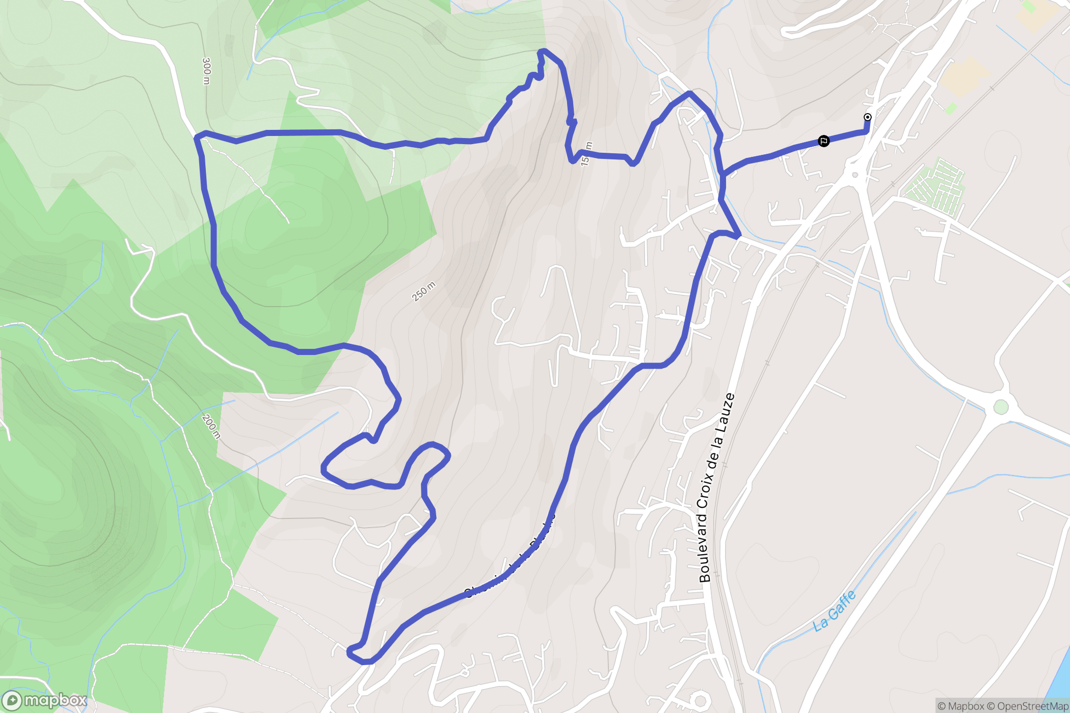 Rochemaure : carte du parcours de randonnée - France