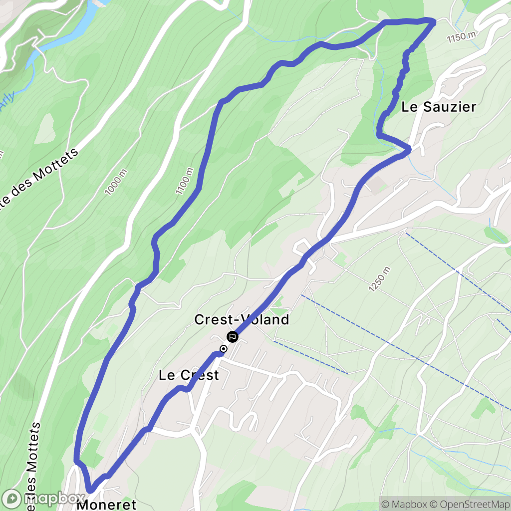 Crest-Voland : carte du parcours de randonnée - France