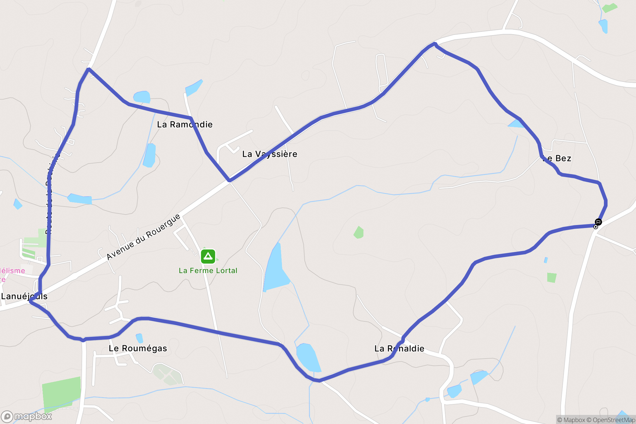 Privezac : carte du parcours de randonnée - France
