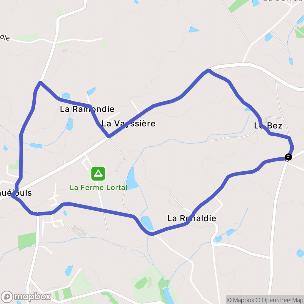 Privezac : carte du parcours de randonnée - France