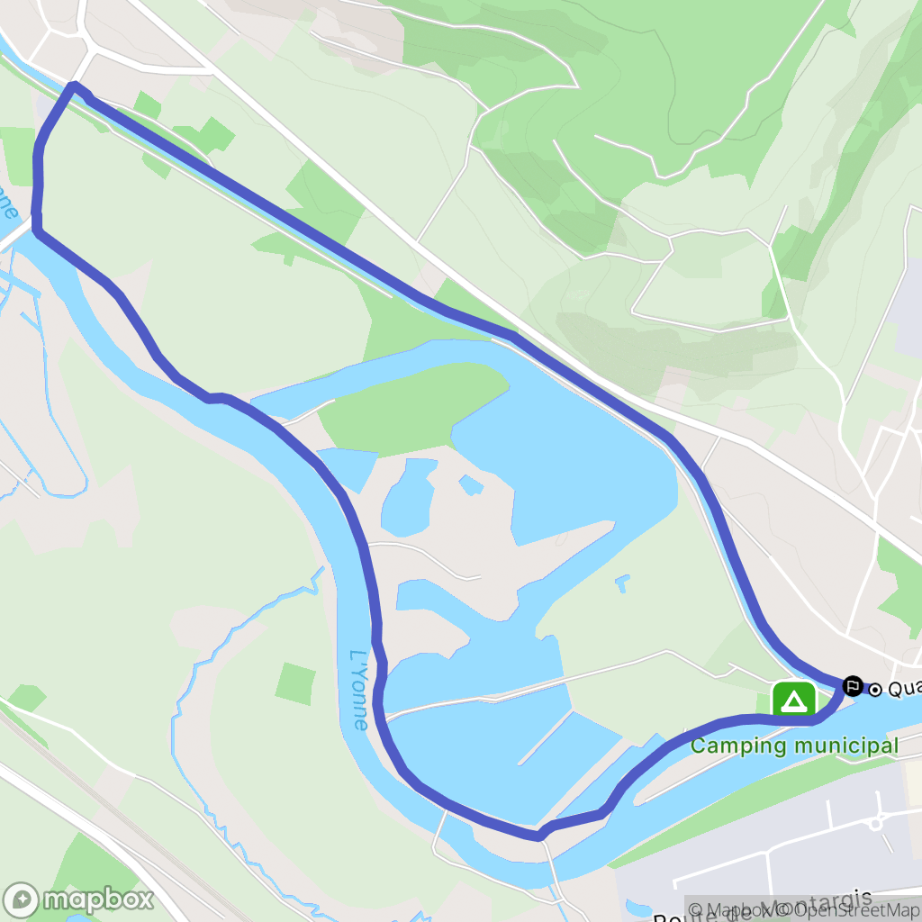 Joigny : carte du parcours de randonnée - France