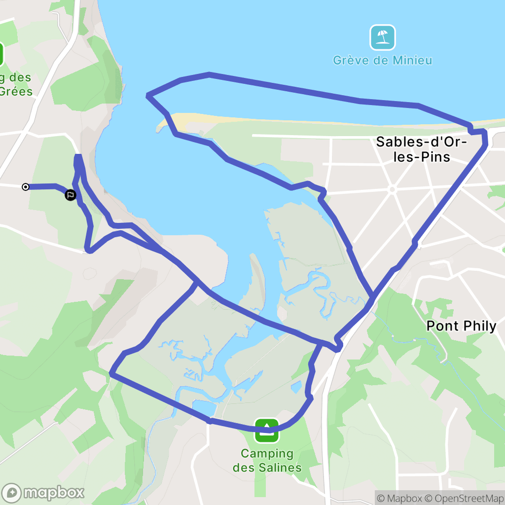 Erquy : carte du parcours de randonnée - France