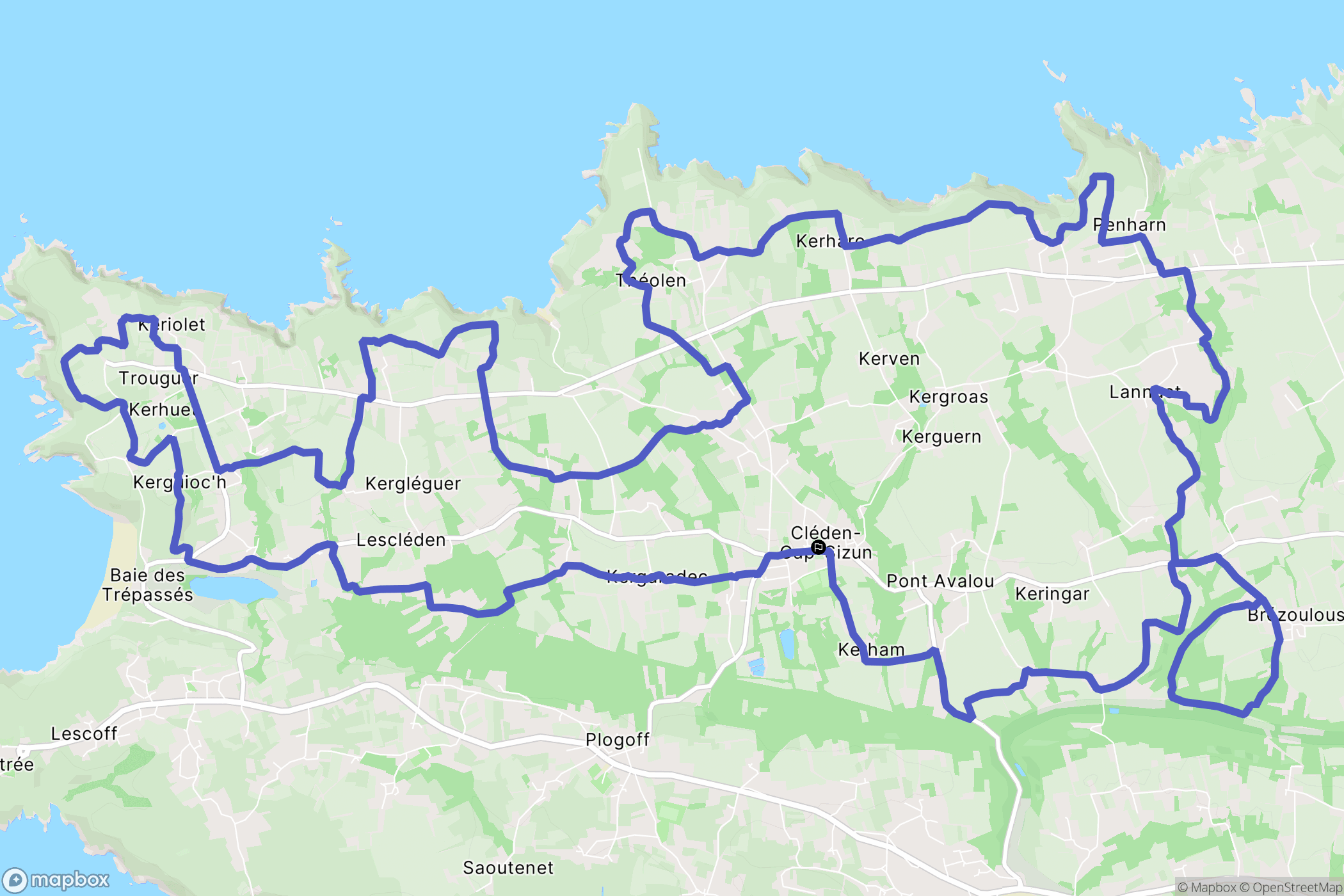 Cléden-Cap-Sizun: routekaart voor buitenactiviteiten - France
