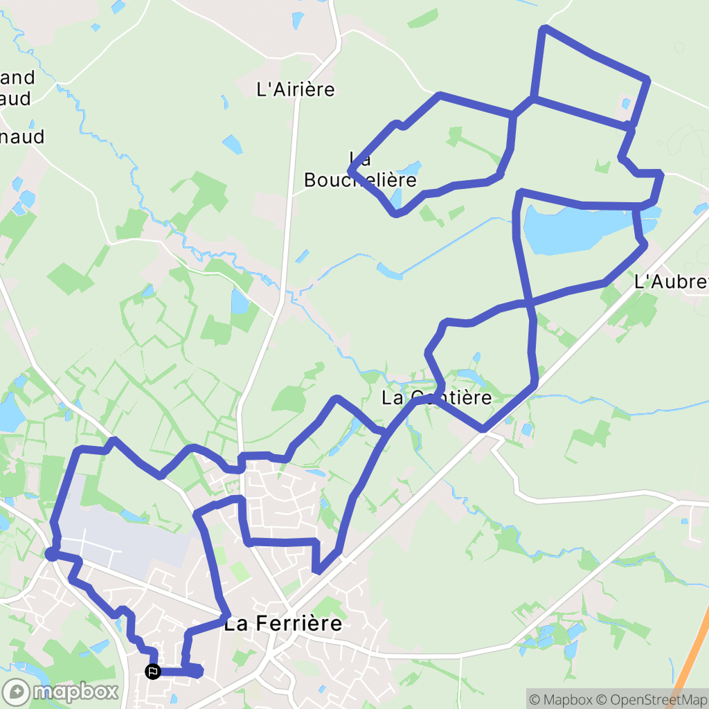 La Ferrière : carte du parcours de randonnée - France