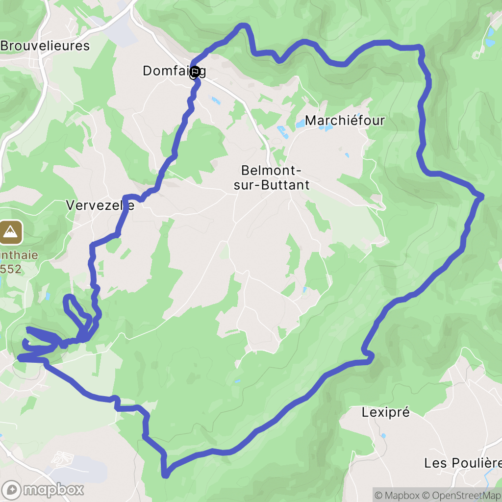 Domfaing : carte du parcours de randonnée - France