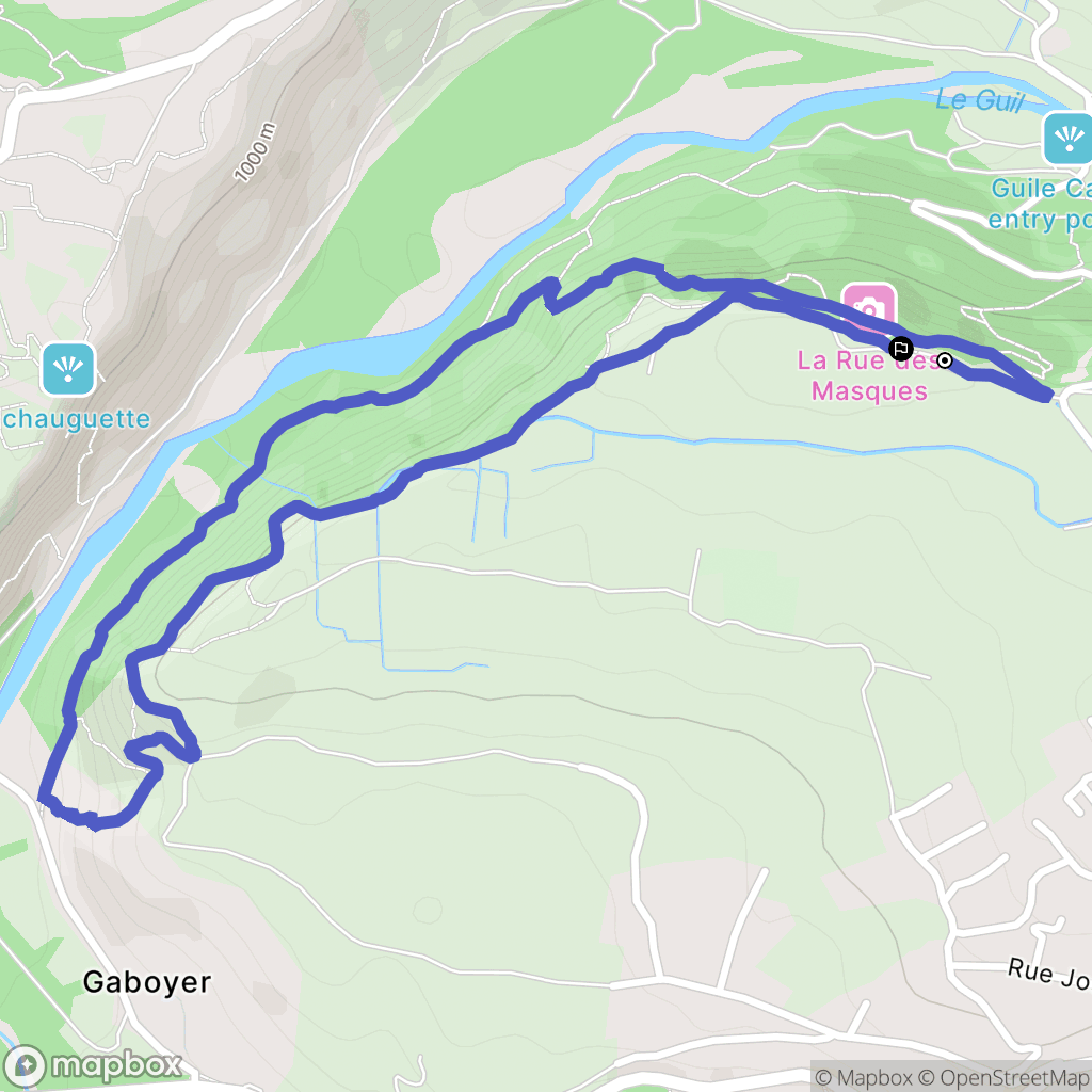 Guillestre : carte du parcours de randonnée - France