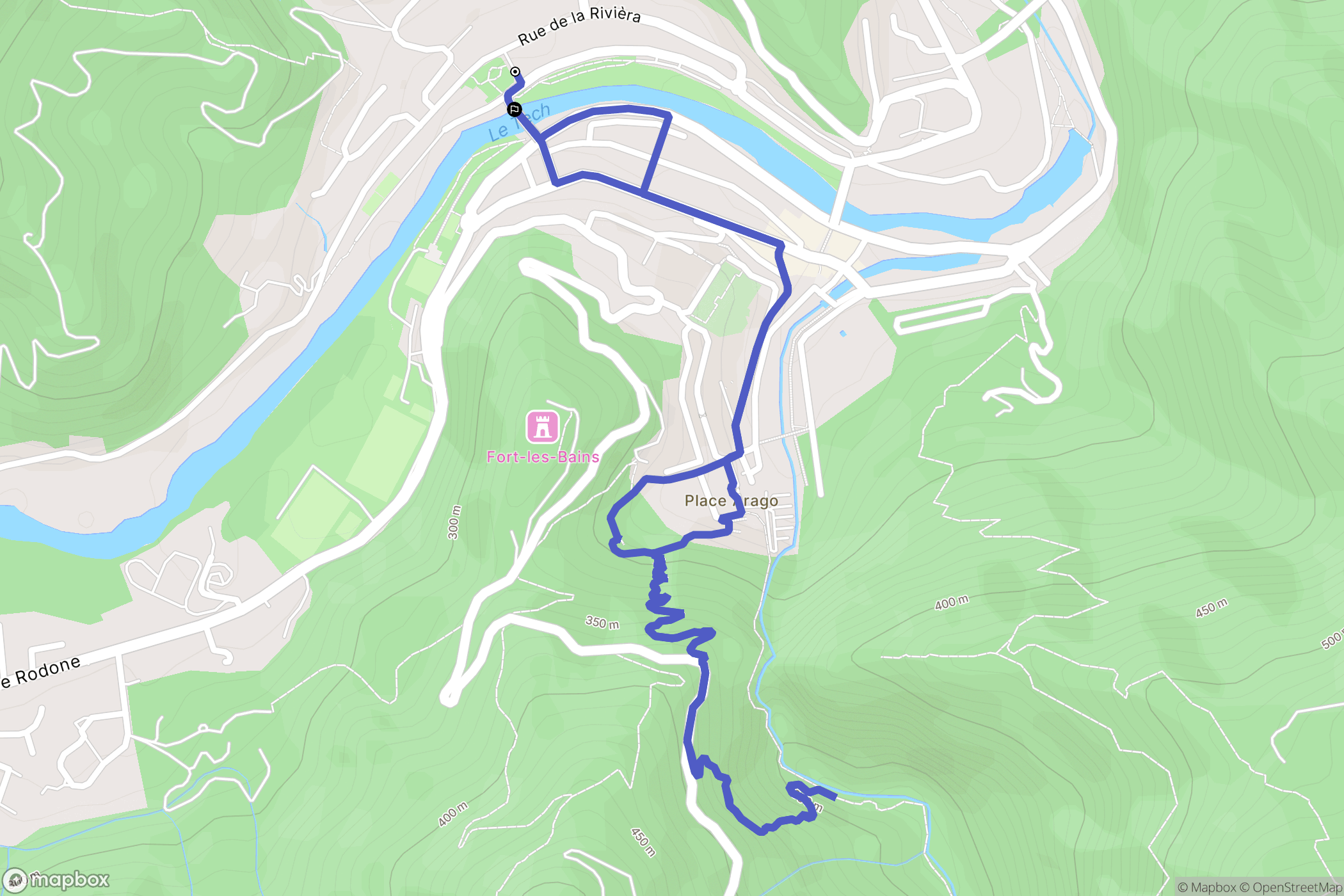 Amélie-les-Bains-Palalda: routekaart voor buitenactiviteiten - France