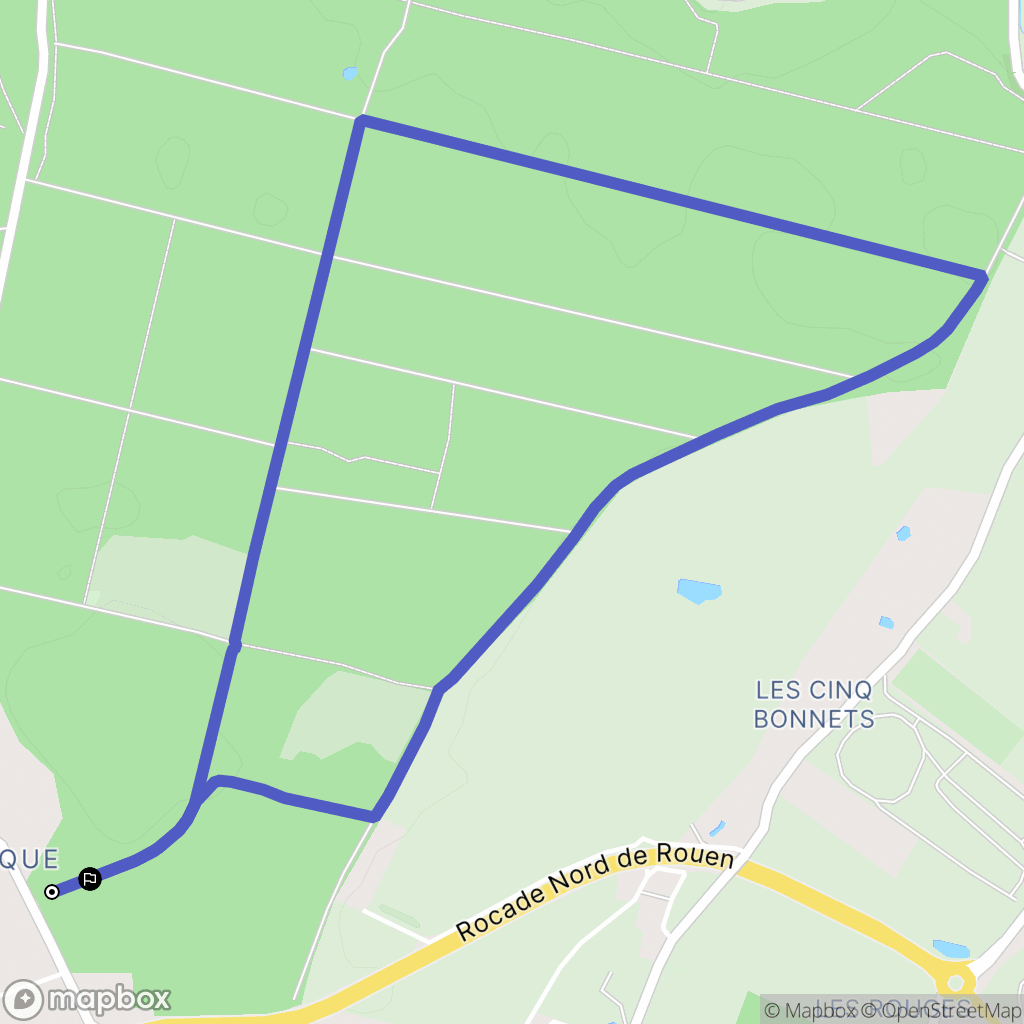 Houppeville : carte du parcours de randonnée - France