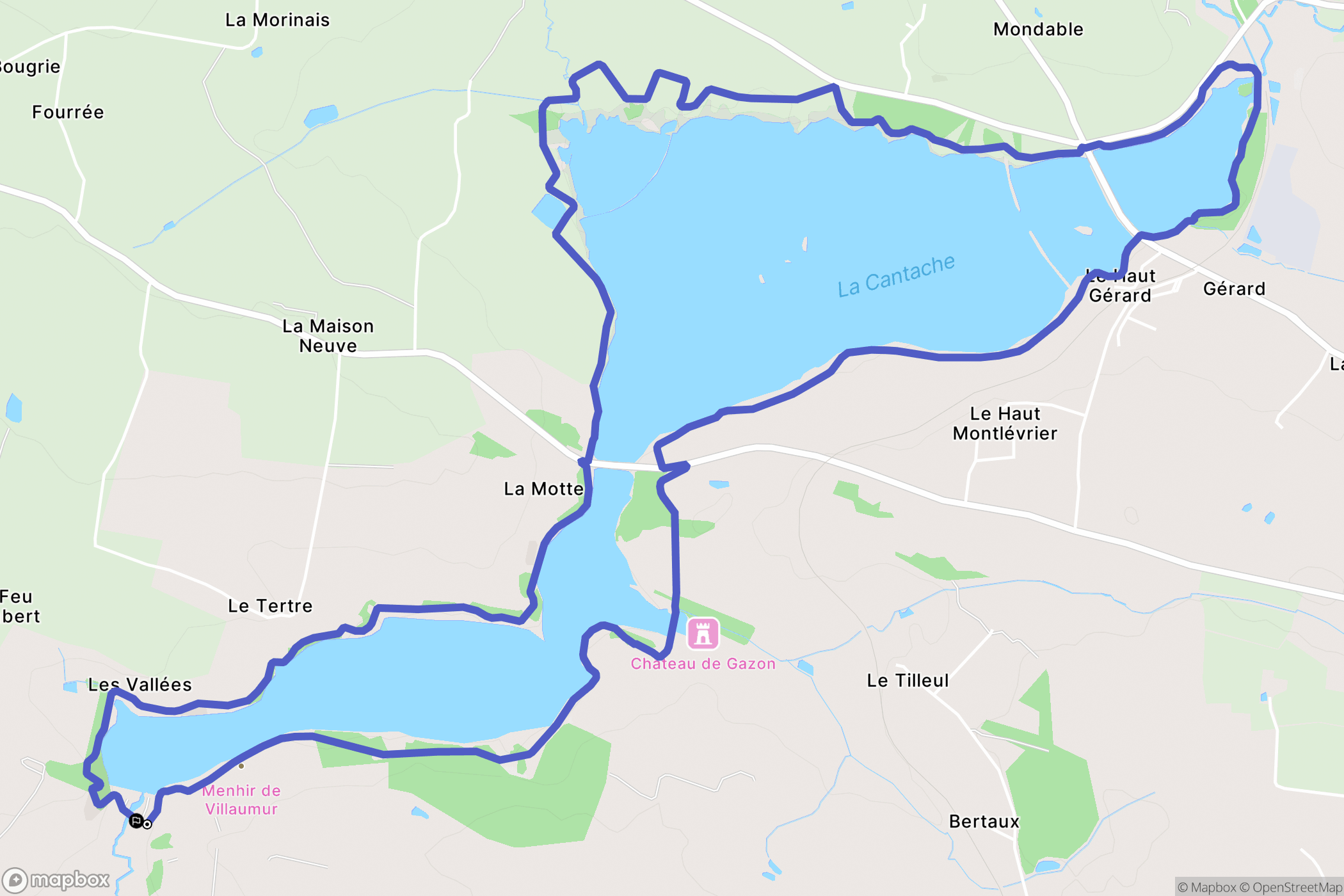 Pocé-les-Bois : carte du parcours de randonnée - France