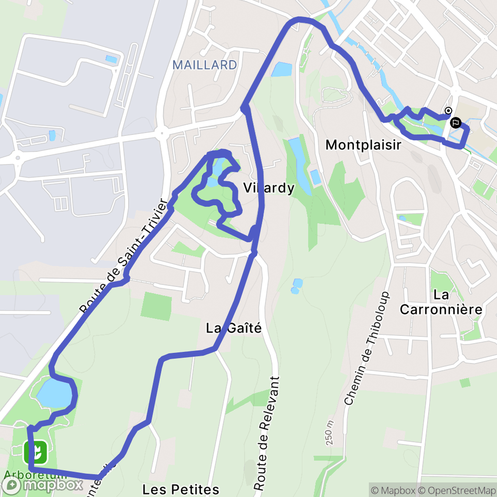 Châtillon-sur-Chalaronne : carte du parcours de randonnée - France