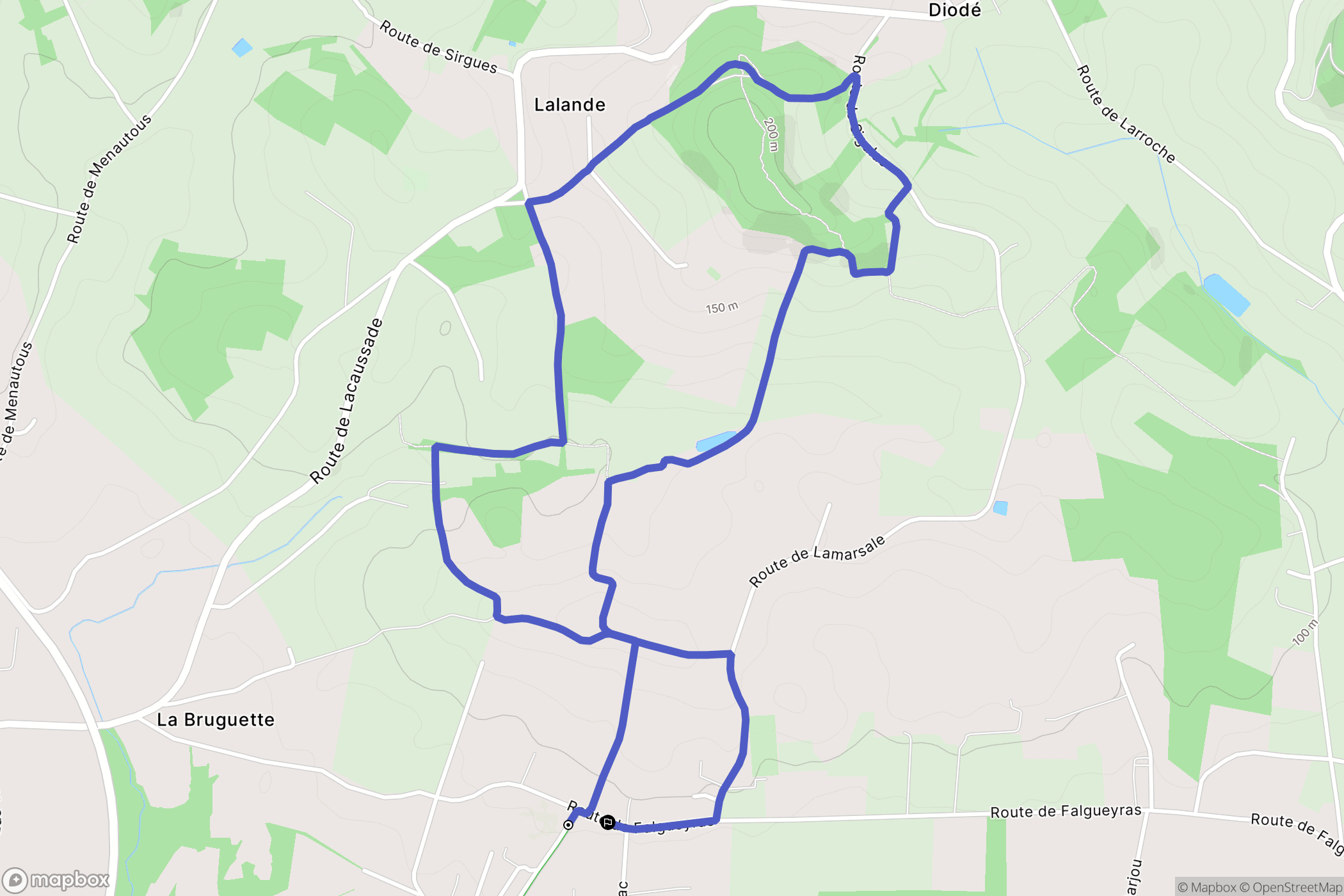 Villeneuve-sur-Lot : carte du parcours de randonnée - France